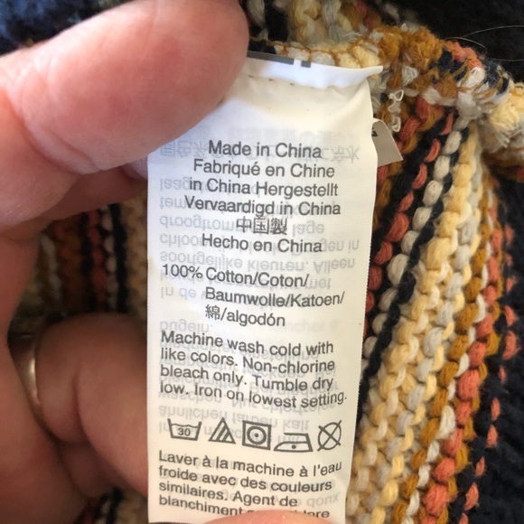 Madewell V neck pullover with stripes, size M - Picture 6 of 7